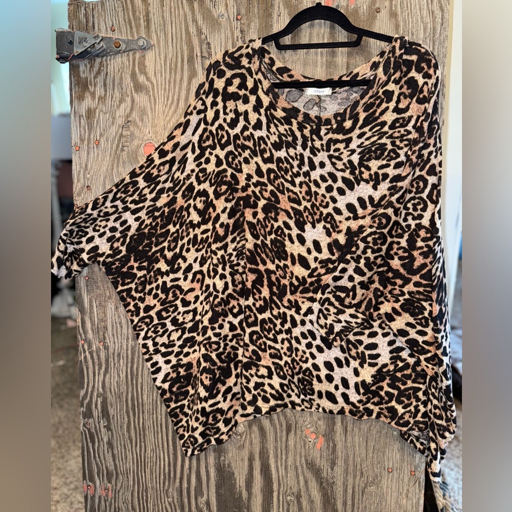 Super Soft Cherish Brown and Black Oversized Tunic